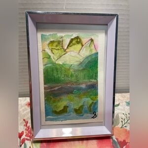 Three Sisters framed watercolour original painting